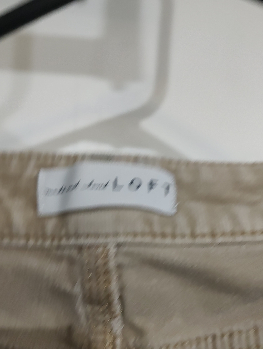 Loft Corduroy Pants 14 32 Natural Taupe Tan Curvy High waist Skinny